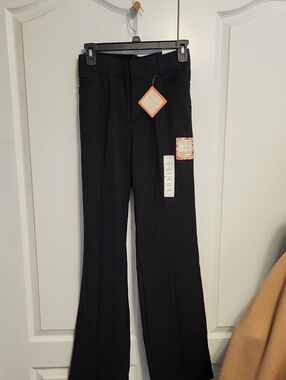 Dockers Black Pinstripe Wide-Leg Trousers